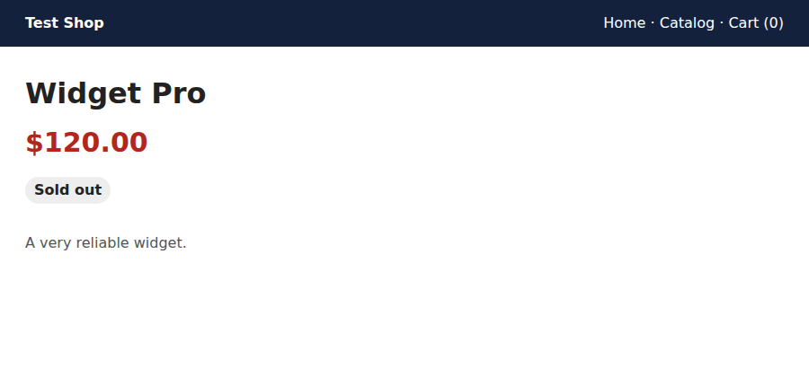 A product page open in Chrome